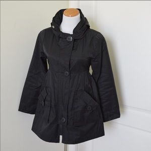Betsey Johnson raincoat size XS black